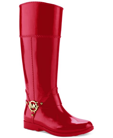 red michael kors rain boots|brown waterproof michael kors boots.